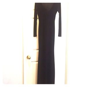 Black elegant  long sleeve dress WINDSOR
